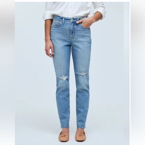 Madewell The Curvy Perfect Vintage Jean in Liland Wash Raw Hem Blue Size 26